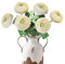 Ariwenic Künstliche Ranunkeln, 51 cm, 6 Stück, einzelner Stiel, künstliche Blumen, Blumenarrangement für Zuhause, Tisch, Festivals, Innen- und Außenbereich, Dekoration (weiß)