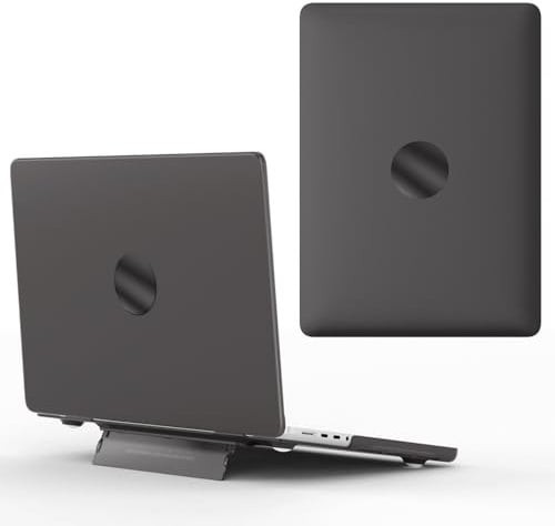 JZ Einfarbig Polycarbonat Hard Shell Frosting Fall für MacBook Air 13 Old Release (A1369 / A1466) mit Klappbügel Laptoptasche - Black