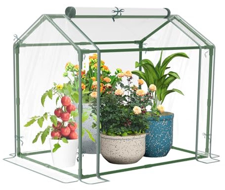Serra da Giardino e Balconi con copertura in PVC impermeabile per Orti, Piante e fiori (85x59x83H cm)
