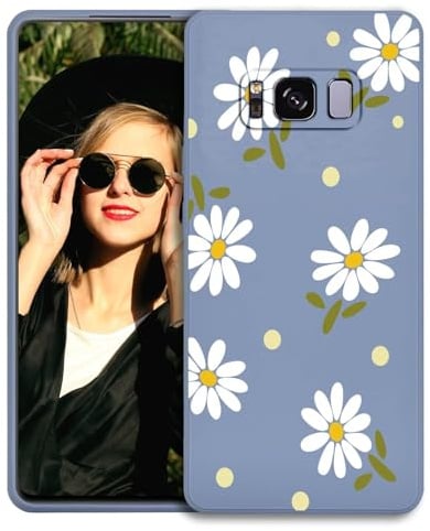 POUHYE Handyhülle für Samsung Galaxy S8 Hülle, Weiche Schlanke Silikon TPU Schutzhülle mit Kamera Schutz, Tough stoßfest Samsung Galaxy S8 Telefon Case Hellblau