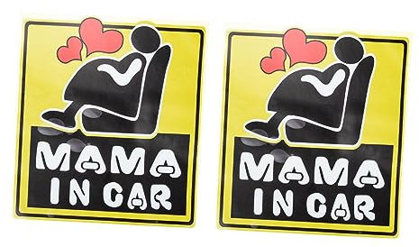 CALLARON Autocollant De Voiture « Maman » pour Femme Enceinte 2 Feuilles Autocollant Décoratif en PVC pour Voiture