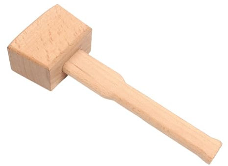predolo Maillet En Bois avec Poignée, Marteau En Bois pour Le Bricolage, Outil de Fabrication de Menuiserie