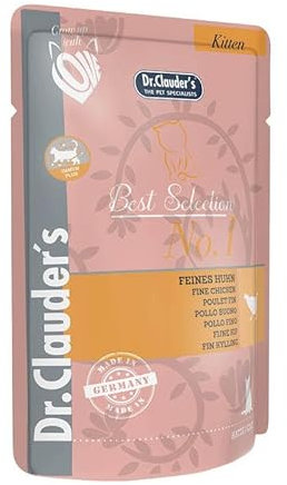 Dr. Clauder's Best Selection Kitten No. I Feines Huhn Pouch | 16 x 85 g