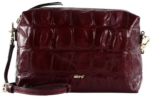 Abro Leder Maxi Cocco Crossbody Bag Kaia Bordeaux