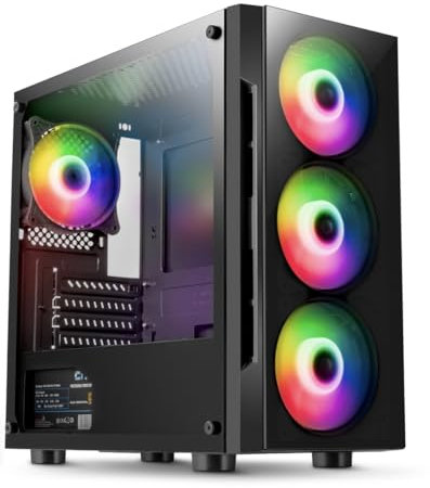 OCHW Black Flash micro RGB Gaming PC, Ryzen 5500 • RTX 4060 8GB Graphics Card • 16GB 3200MHz DDR4 • 1TB NVME SSD • 600W PSU • Gaming Case • WIFI • Windows 11 Pro