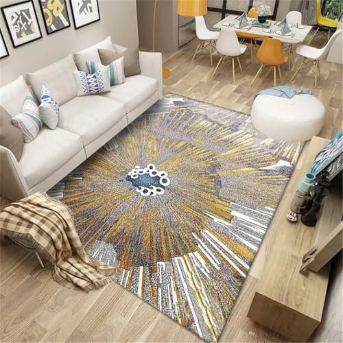 LKTRUK 50X80Cm Gelb Babyzimmer Deko Rechteckiger Teppich Für Den Innenbereich, Bedruckter Teppich, Pflegeleicht Babyzimmer Deko Babyzimmer Deko 1Ft 7.7''X2Ft 7.5''