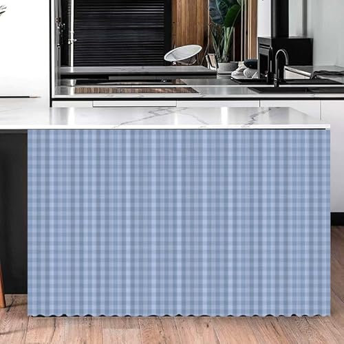 Highdi Cupboard No Drilling Short Curtain Kitchen, Trellis Hideaway Small Curtains with Self Adhesivefor Kitchen Cupboard Door for Under Sink, Bookcase, Bathroom (light blue,130x80cm)