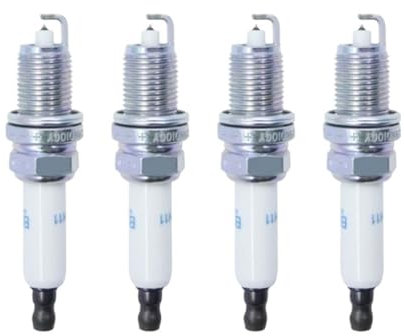 Zündkerze 4 Stück 12122158252 FR7KPP332 Zündkerzen Kompatibel mit E46 E53 E60 E63 E65 E66 E67 E81 E87 E90 750Li X5 IZFR6H11 Autokerzen