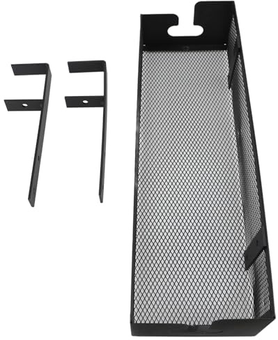 Annadue Unter Dem Desk Kabelverwaltungsfach, kein Drahtdraht-Organizer mit Anti-Kratzer-Pads, Stabiler Kohlenstoffstahlkordhalter für Home Office, Gaming Desk und Workspace