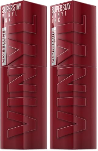 Maybelline New York Lip Colour, Smudge-free, Long Lasting up to 16h, Liquid Lipstick, Shine Finish, SuperStay Vinyl Ink, 30 Unrivaled (Pack of 2)