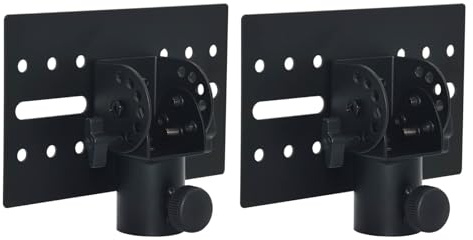DAGCUXIN Speaker Stand Adapter, Adjustable angle,Holds up to 110lbs,2 Packs | All Metal 35mm Speaker Adapter Top Cap, Ideal for Stage & Events, Live Sound, DJ Setups, Weddings, Conferences, DX-12,Black