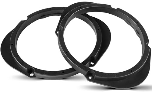 RicoRich 6.5 Inch Speaker Adapter Brackets for Ford Lincoln Mercury, 5x7 6x8 to 6.5 Inch Door Speaker Spacer Ring, Solid Plastic, 1 Pair