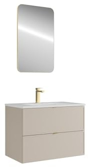 Vente-unique - Badmöbel-Set Ondil -L 80cm x B 45cm x H 60cm- MDF - beige