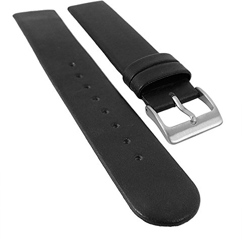 Herzog Design II Special Uhrenarmband | Kalbsleder schwarz, zum verschrauben 30110, Stegbreite:22mm