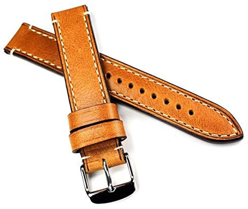 Sulla RIOS 1931 Herren Leder Deutsch Uhrenarmband 18mm hell braun CT