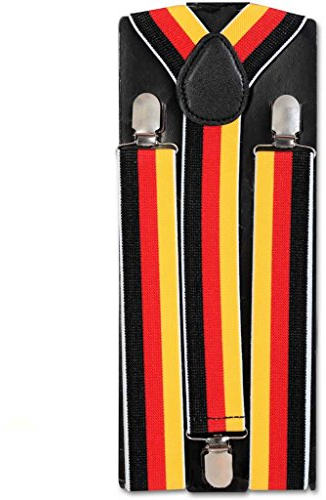 KarnevalsTeufel.de Hosenträger Fan, Deutschland, Germany, Fußball, WM, EM, schwarz-rot-Gold