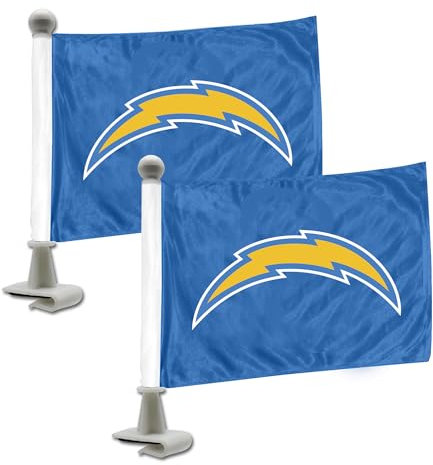 Promark NFL Los Angeles Chargers Flaggen-Set, 2-teilig, Ambassador-Stil, Team-Farbe, Einheitsgröße