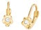 Amor Ohrhänger Mädchen Kinder Ohrschmuck, mit Zirkonia synth., 1,3 cm, Gold, Blume, Kommt in Schmuck Geschenk Box, 2013976