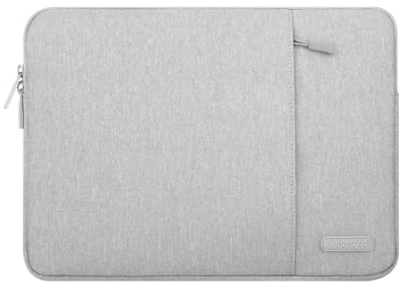 MOSISO Laptop Sleeve Hülle Kompatibel mit 17-17,3 Zoll Dell XPS/HP Pavilion/Ideapad/Acer/Alienware/HP Omen, Polyester Vertikale Stil Laptoptasche, Grau