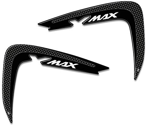 Resin Bike Autocollant Moto Compatibles avec Yamaha Xmax 2010-2013. Protège-Coin Protections Carénage Latérales Contre les Chocs et les Éraflures. Paire Autocollant 3D Résinés - Effet Carbone