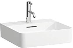 Laufen VAL Aufsatzwaschtisch, 1 Hahnloch, ohne Überlauf, US geschl. 450x420, weiß, Farbe: Weiß mit LCC