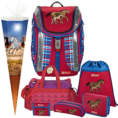 Horse Family - Pferd - Step by Step FLEXLINE Schulranzen-Set 7tlg. mit Sporttasche und SCHULTÜTE