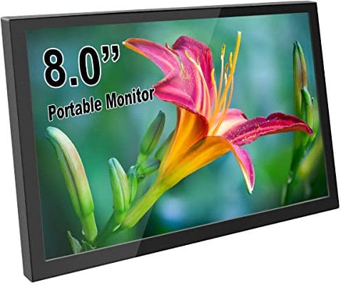 Elecrow 8 Inch HDMI Monitor Small Portable LCD Display 1280x800 with Built in Speakers USB Powered Compatible with Laptop, PC, Raspberry Pi, Jetson Nano, Game Consoles (Not-Touchscreen)