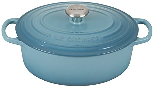 Le Creuset Enameled Cast Iron Signature Oval Dutch Oven, 2.75 qt., Caribbean