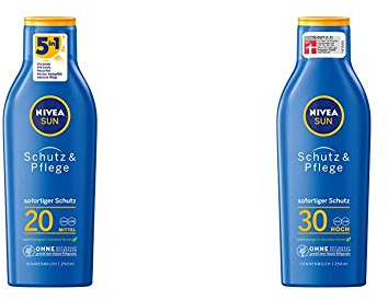 NIVEA Sonnenmilch Schutz + Pflege 20 & Sonnenmilch Schutz + Pflege 30