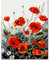 Fuumuui Peinture par Numéros Adultes et Enfants Débutants Comprend Pinceaux et Peintures Acryliques 40 x 50 cm - Fleurs, Coquelicots