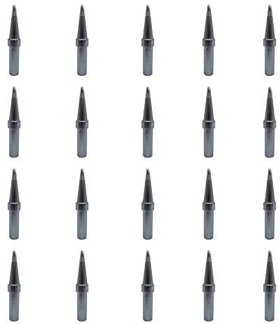 ETAA abgeschrägte einzelne flache Lötspitze, 1,6 mm, für WESD50 WES50 WESD51 WES51 PES50 LR20 PES51 LR21 WE1010NA (WE1010EU WE1010EDU) WE1010 WECP ACE Brandlot Eisengriffspitzen (2 x 2 0)