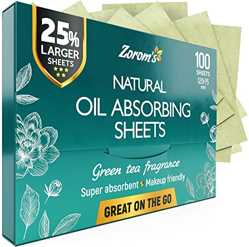 XL Oil Blotting Sheets for Face – 1pk/100 Makeup Friendly – High Absorbency