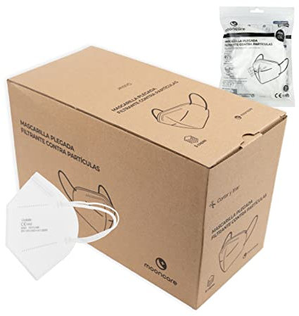 Mascarilla FFP3, Pack de 50 Uds, Mascarilla Certificada/Homologada, Eficacia Filtración > 99%