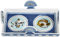 Baci Milano Collezione Coastal Portabicchieri Porcellana - 18 x 10 cm, H 6,8 cm