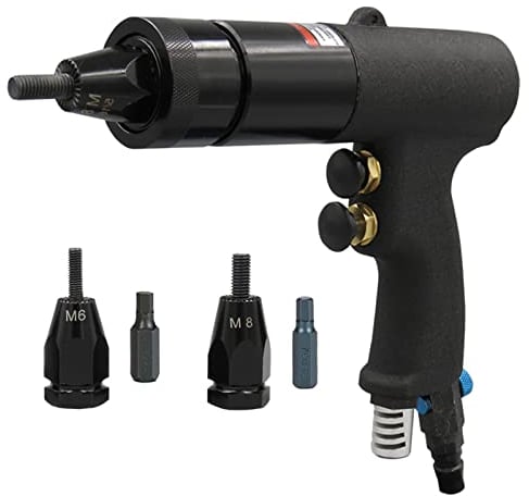 Druckluft Nietpistole Pneumatische Nietpistole Luftnietwerkzeug Niet Nietmutter Blindniet Pistole Pneumatisches Nietwerkzeug Nietzange Druckluft Riveter Pistole Mit M6, M8 Kopf