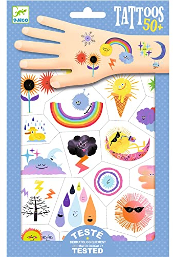 DJECO Tattoos: Wetter Emojis | temporäre Klebetattoos #DJ09613