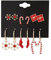 ZLING 6 Paare/Satz Trend Weihnachten Ohrring Set Weibliche Winter Schneeflocke Baum Schneemann Glocke Ohrring Mode Weihnachtskugel Ohrring Schmuck