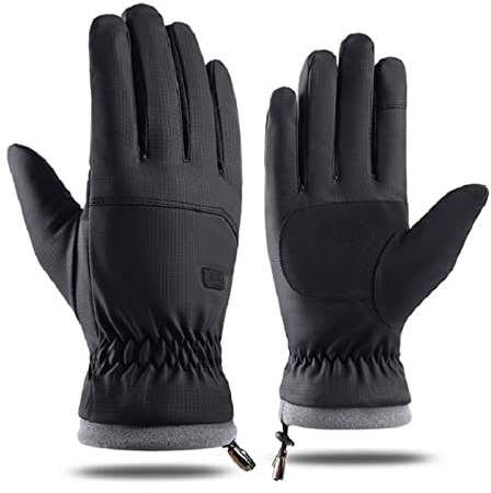 Winterhandschuhe Herren Damen Thermohandschuhe wasserdichte Touchscreen Handschuhe Warme Geeignet für Outdoor Sportarten, Laufen, Wandern, Skifahren, Fahrradhandschuhe (schwarz)