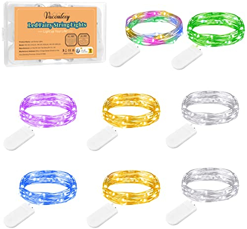 LED Lichterkette Batterie, Innen Lichterketten mit Batterie 2M 20LEDs Mini Lichterketten Batteriebetrieben für Party Weihnachten DIY Hochzeit Flasche Dekoration