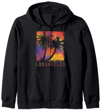 Los Angeles Vacanza California Palme Beach Surf Felpa con Cappuccio