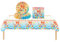 Kids Happy 10th Birthday Party Table Cloth,Paper Plates and Napkins Tableware Set for Girls Boys,37P 10th Birthday Party Table Decorations Paper Dinnerware for Kids 10th Birthday Decoration