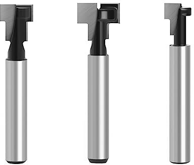 WeddHuis 3 Pcs Hartmetall Fräser Set für Holz, Ø-Schaft 1/4(Breite 1/2, 3/8 & 5/16)