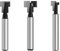 WeddHuis 3 Pcs Hartmetall Fräser Set für Holz, Ø-Schaft 1/4(Breite 1/2, 3/8 & 5/16)