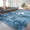 QUINZI Weiche Teppich 160x230 Hochflorteppiche Moderne Flauschige Teppich Schlafzimmer Wohnzimmer Kinderzimmer Zottelteppiche rutschfeste teppiche（Blau）