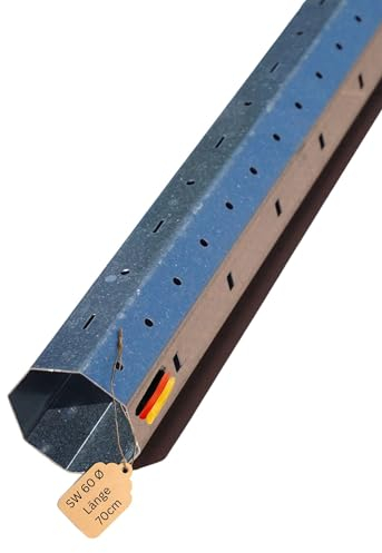 Rollwin Rolladenwelle SW60 LÄNGE 70cm Stahlwelle 60 Ø beliebig kürzbar Rolladenhalterung Rolladen Stange Stahl verzinkt Achtkantstahlwelle Rollladen Welle Achtkantwelle 60mm Maxi 0,6mm Wandstärke