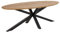 Wild Oak Oval Esstisch, Schwarzer Kreuzfuß, 220x100cm