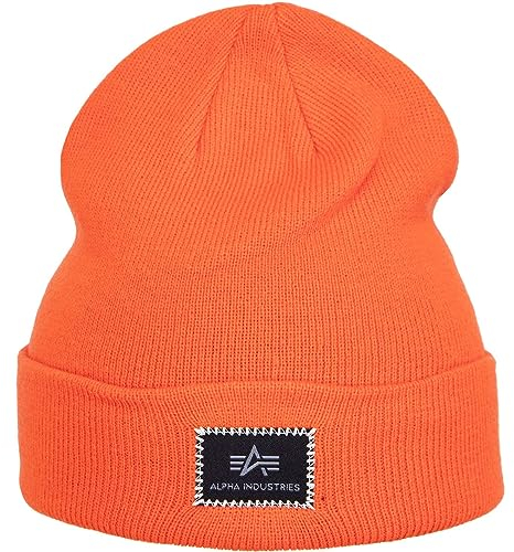 ALPHA INDUSTRIES Beanie Wintermütze (DE/NL/SE/PL, Alphanumerisch, Einheitsgröße, Flame orange)