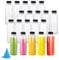 Oungy 20 Pcs Sensory Bottles, 500ml/17.6oz Plastic Bottles with Lids, Clear Smoothie Bottles Reusable Juice Bottles for Water, Juice, Milk and Homemade Beverage