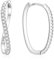 GEMAURA Creolen Silber 925 für Damen Hypoallergene Ohrringe Silber 925 mit Zirkon Leicht Creolen Silber 925 Mittelgroß für Damen Mädchen 30mm