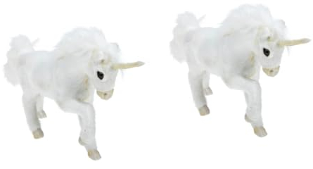 VICASKY 2stücke Kuscheltier Einhorn Plüsch Dekoration Für Kinderzimmer Für Weihnachten Und Geburtstage Vielfältige Nutzungsmöglichkeiten